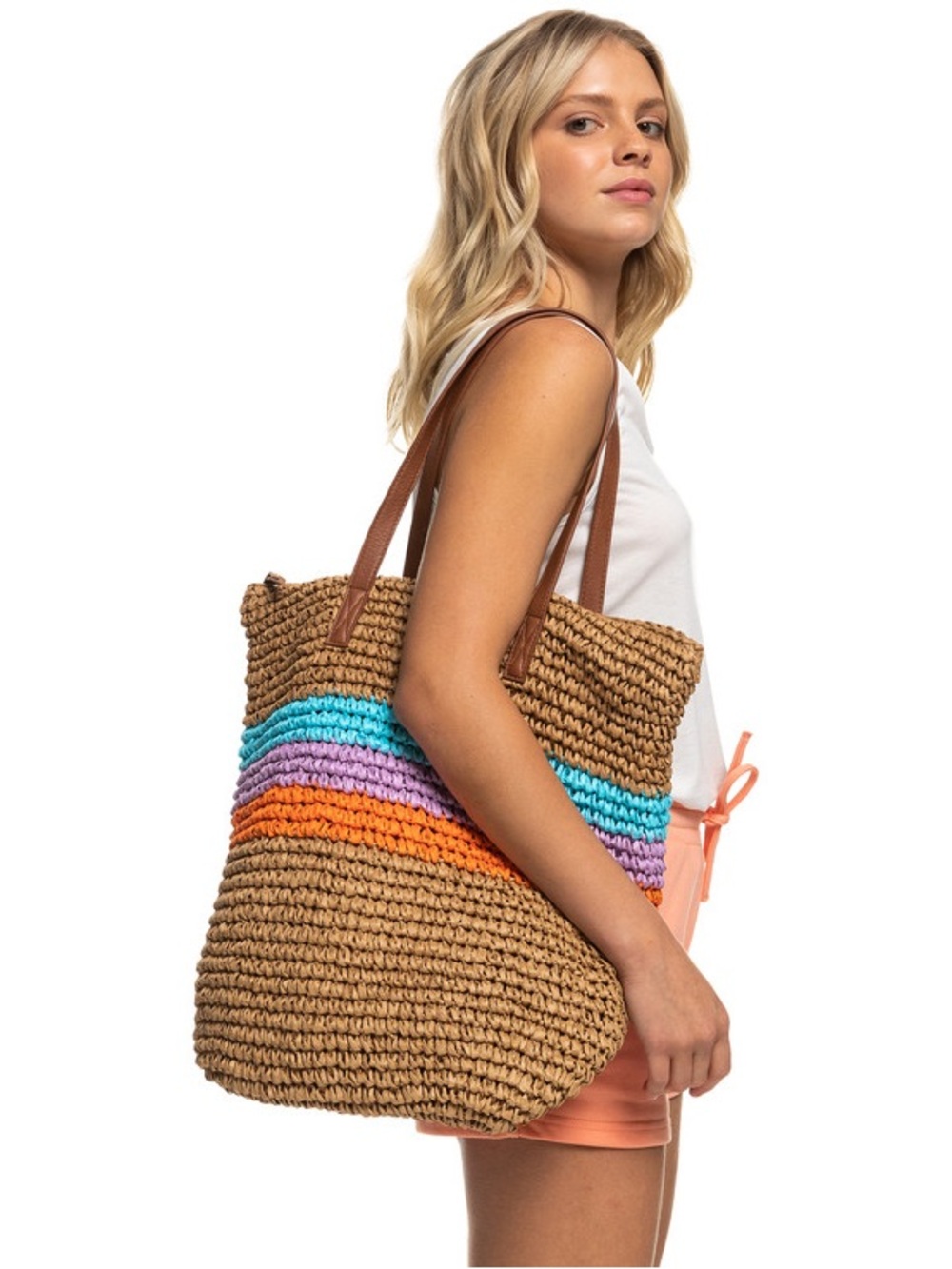 Roxy Twilight Moonlight Tote (different colour way, see photos) Navy/Peach/Cream